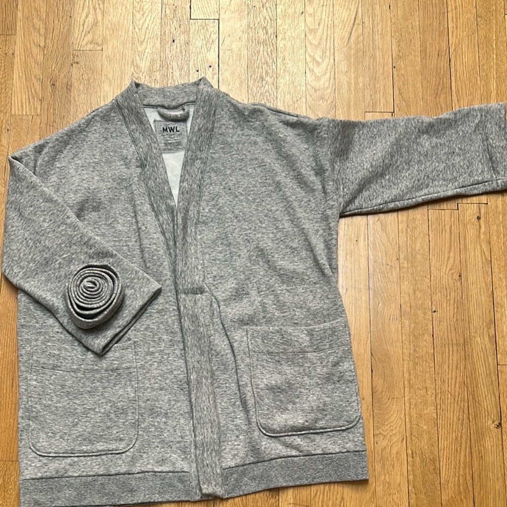 Madewell MWL Gray and White Knit Top